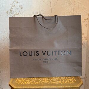Authentic Louis Vuitton empty brown paper gift shopping Bag